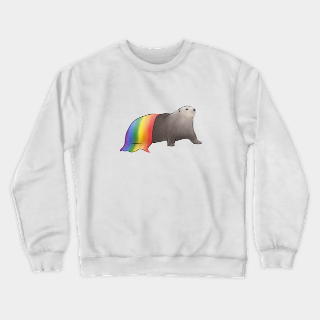 Pride Sea Otter Crewneck Sweatshirt by OtterFamily